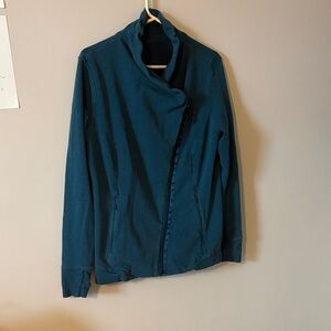 Lululemon Teal Asymmetrical Zip Jacket